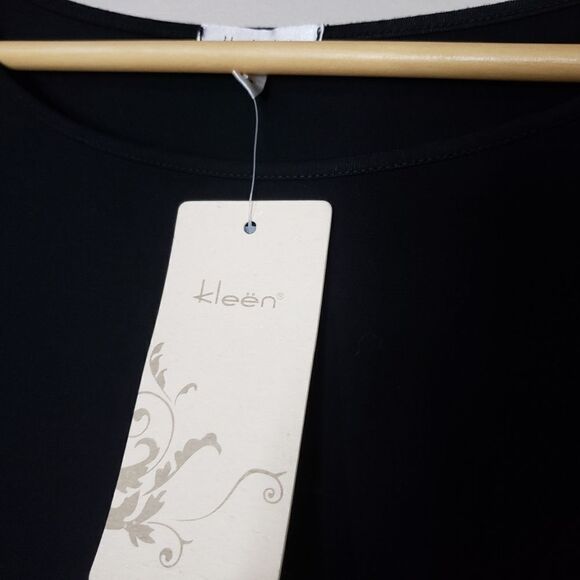 Heartstring Small Black Long Sleeve Scoop Neck Dress NWT - Picture 2 of 11